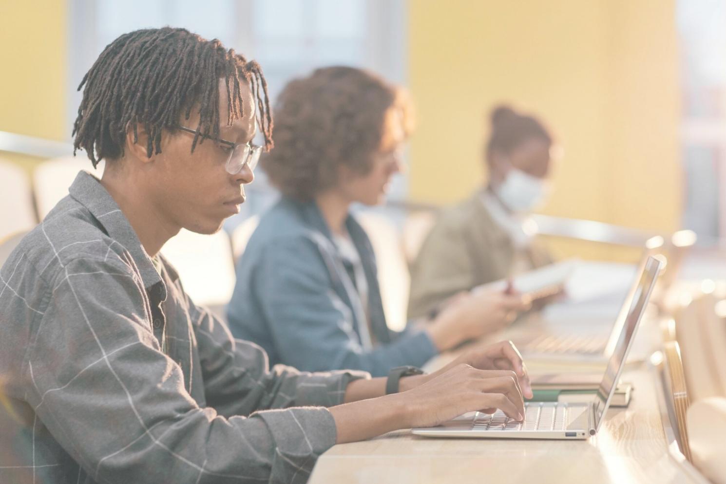 Business analysis workspace with financial data and strategic planning materials
